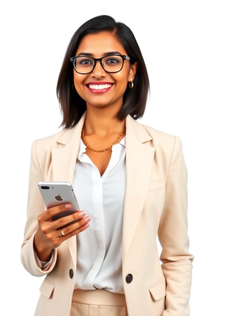 Auctova Connect support agent holding a smartphone