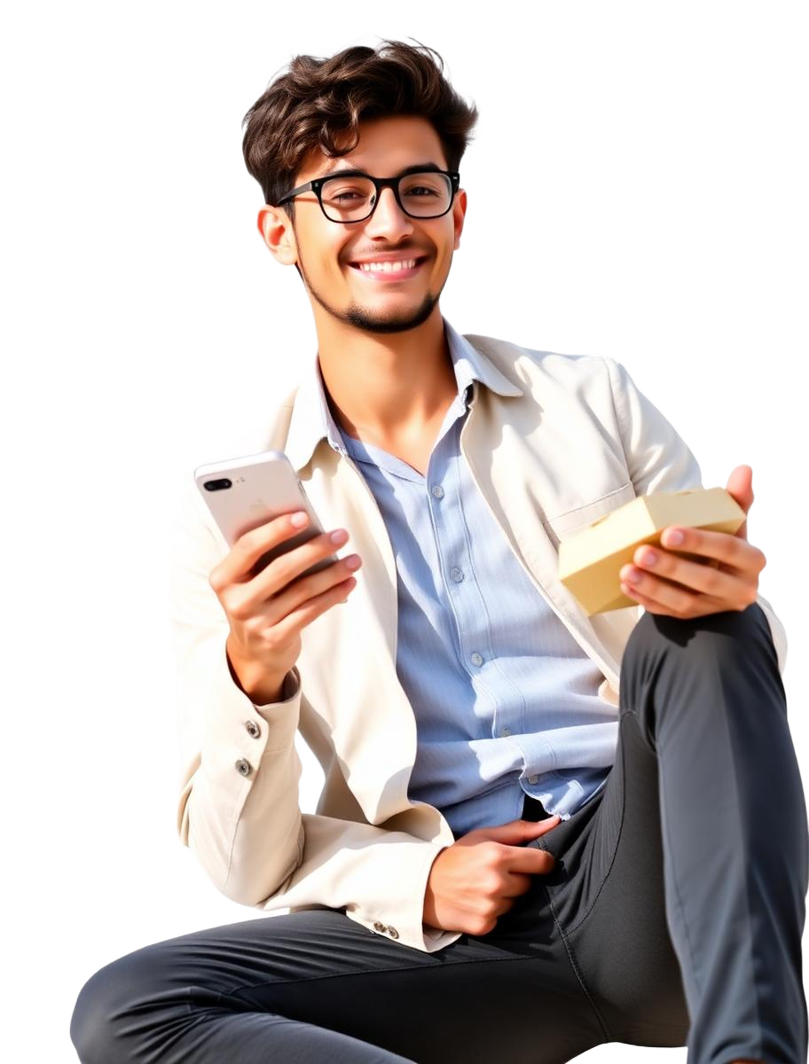 Customer ordering takeout food on WhatsApp